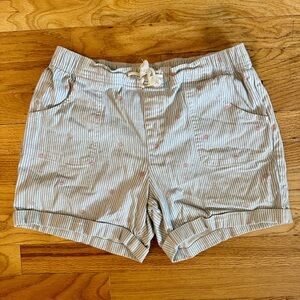 striped floral shorts